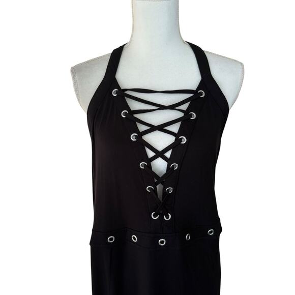 Killstar Tristiana Stylish Black Halter Maxi Dress NWT Size XXL - Picture 3 of 6